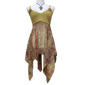 Y2K avocado green crochet top with Snake skin pattern